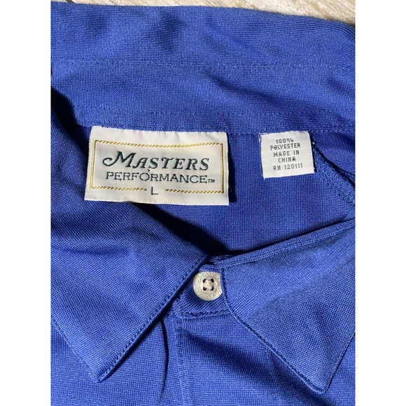 Masters Performance Short Sleeve Golf Polo‎ Men's Size Large Blue. - Picture 4 of 6